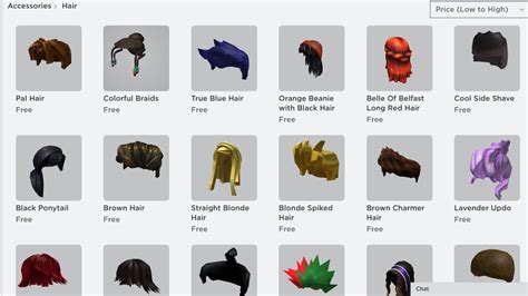 free roblox hair|roblox free hair catalog.